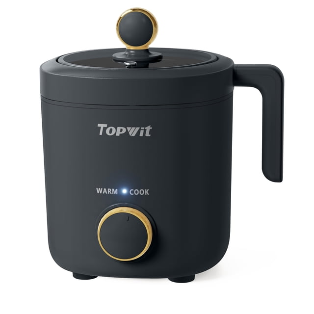 Hervidor de arroz TopWit pequeño de 1.2 L, 2 tazas, sin cocinar, con antiadherente
