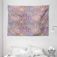 thumbnail image 1 of Lotus Tapestry, Mandala Pattern with Mixed Floral Folk Circles Colorful Oriental Florets Artsy Design, Wall Hanging for Bedroom Living Room Dorm Decor, 80W X 60L Inches, Multicolor, by Ambesonne, 1 of 2