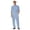 Light Blue, variant on UVEASISHA Mens Linen Pants Sets Vacation Beach Outfits 2 Piece Summer Long Sleeve Button Down Shirt and Loose Slacks Matching Set with Pockets Black L