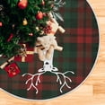 thumbnail image 5 of FMSHPON Christmas Reindeer Plaid Tartan Xmas Christmas Tree Skirt Stand Mat for Holiday Party Decoration Indoor Outdoor 48 inches, 5 of 6