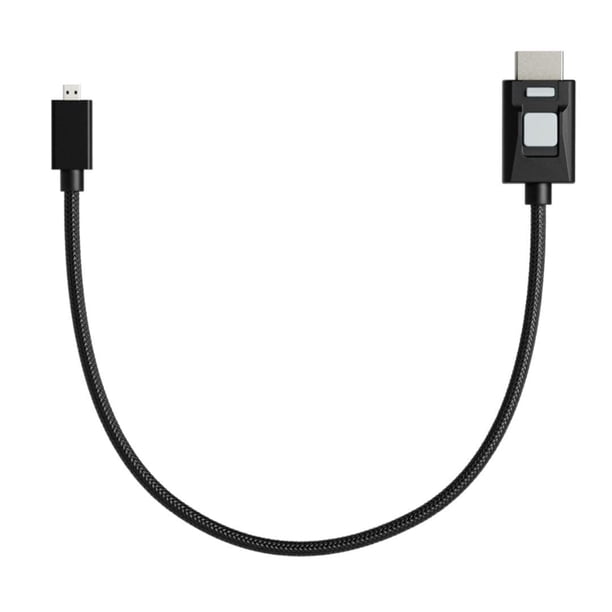 Cable Atomos 4K60 HDR con bloqueo HDMI completo a micro-HDMI de 30 cm, negro