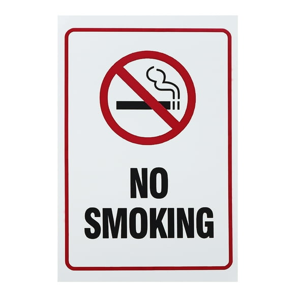 Unique Bargains Warning Sign 12x8", Aluminum Sign No Smoking Sign Rust Free Signs