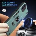 thumbnail image 2 of ELEHOLD Full Body Case for iPhone 12,Shockproof and Anti-Drop Phone Case Built-in Bracket Car Magnetic,Darkgreen, 2 of 8