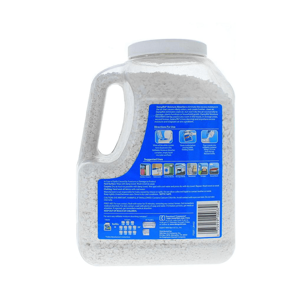 Damp Rid 7.5 lb. Fragrance free, Moisture Absorber, Odor eliminator Refill 1PK
