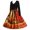 Orange, variant on Fesfesfes Women Gowns Patchword Vintage Rockabilly Dress Dresses Christmas Bow Party Dress Plus Size $10