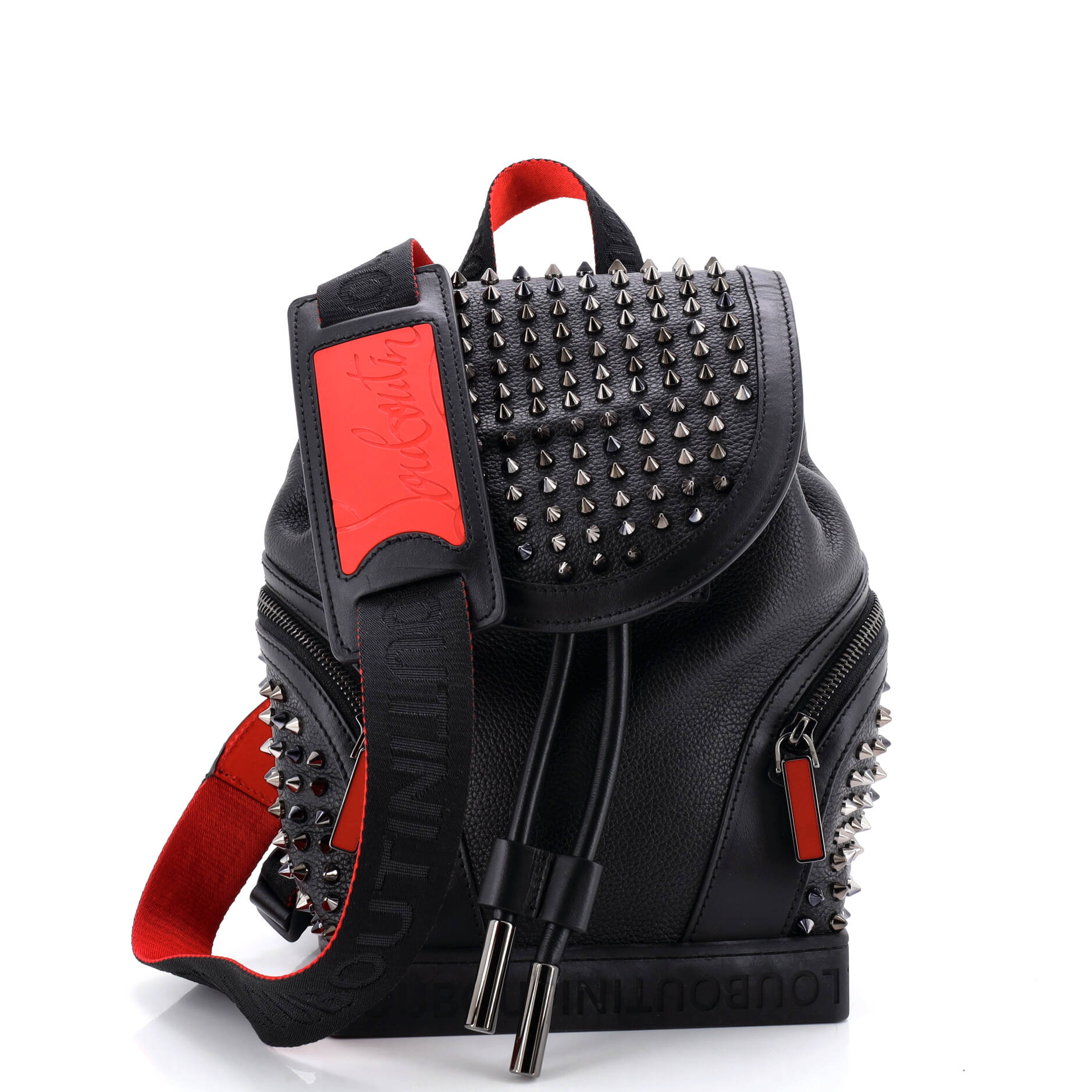Christian Louboutin Cabado Backpack/Daypack Black Red 3175114 Unisex Luxury backpack - Backparis Christian Louboutin backpack in  main image 4