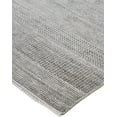 thumbnail image 2 of HomeRoots 513859 9 x 12 ft. Silver Wool Striped Hand Knotted Rectangle Area Rug, 2 of 8