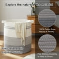 thumbnail image 2 of CHERISHGARD Large Laundry Basket， Cotton Rope Storage Basket, Woven Blanket Basket Living Room， Large Kids Toy Storage Organizer Bins, 2 of 8