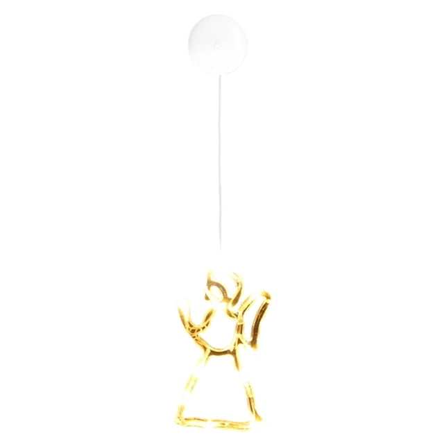 BKRE Suction Cup Christmas Lights Mini Suction Cup Lights For Windows Suction Cup Window Lights Battery Operated Holiday For Indoor Outdoor Festive Night Light Display (4 Styles)