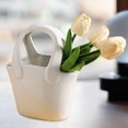 thumbnail image 6 of yotijay Ceramic Flower Vase Decorative Handbag Vase for Kitchen Garden Dinning Table White, 6 of 9