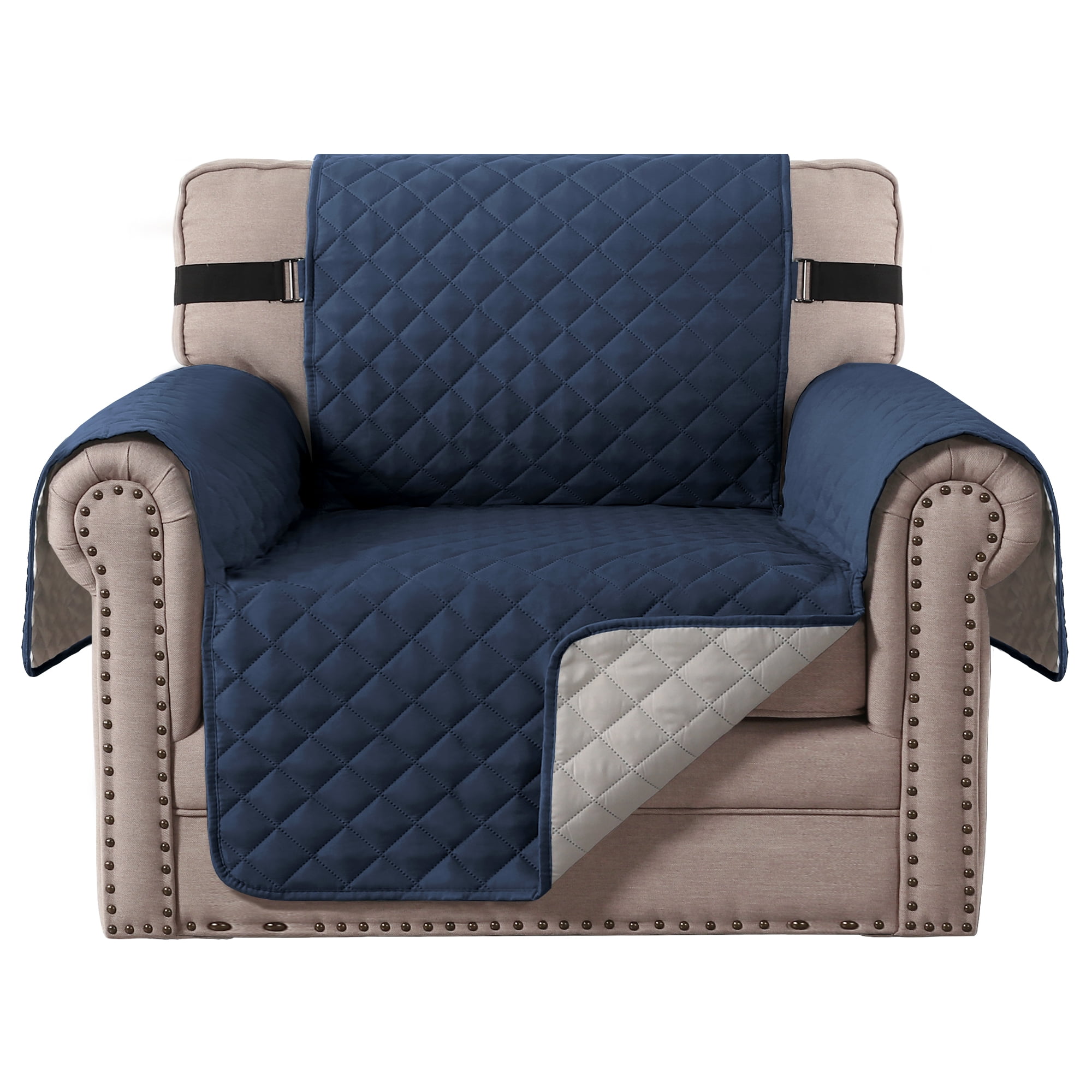 CJC Non-slip Sofa Cover Reversible Quilted Couch Slipcover Waterproof Tear Resistant Furniture Protector for Kids Pets, 3 Sizes & 9 Colors