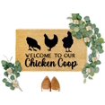 thumbnail image 1 of Welcome Chicken Door Mat Welcome to Our Chicken Coop Welcome Mat Chicken Decor Front Door Mat Non Slip Rug Home Decor for Bathroom/Soft,Door Mat Floor Mat for Indoor Outdoor 18x30 Inch, 1 of 6