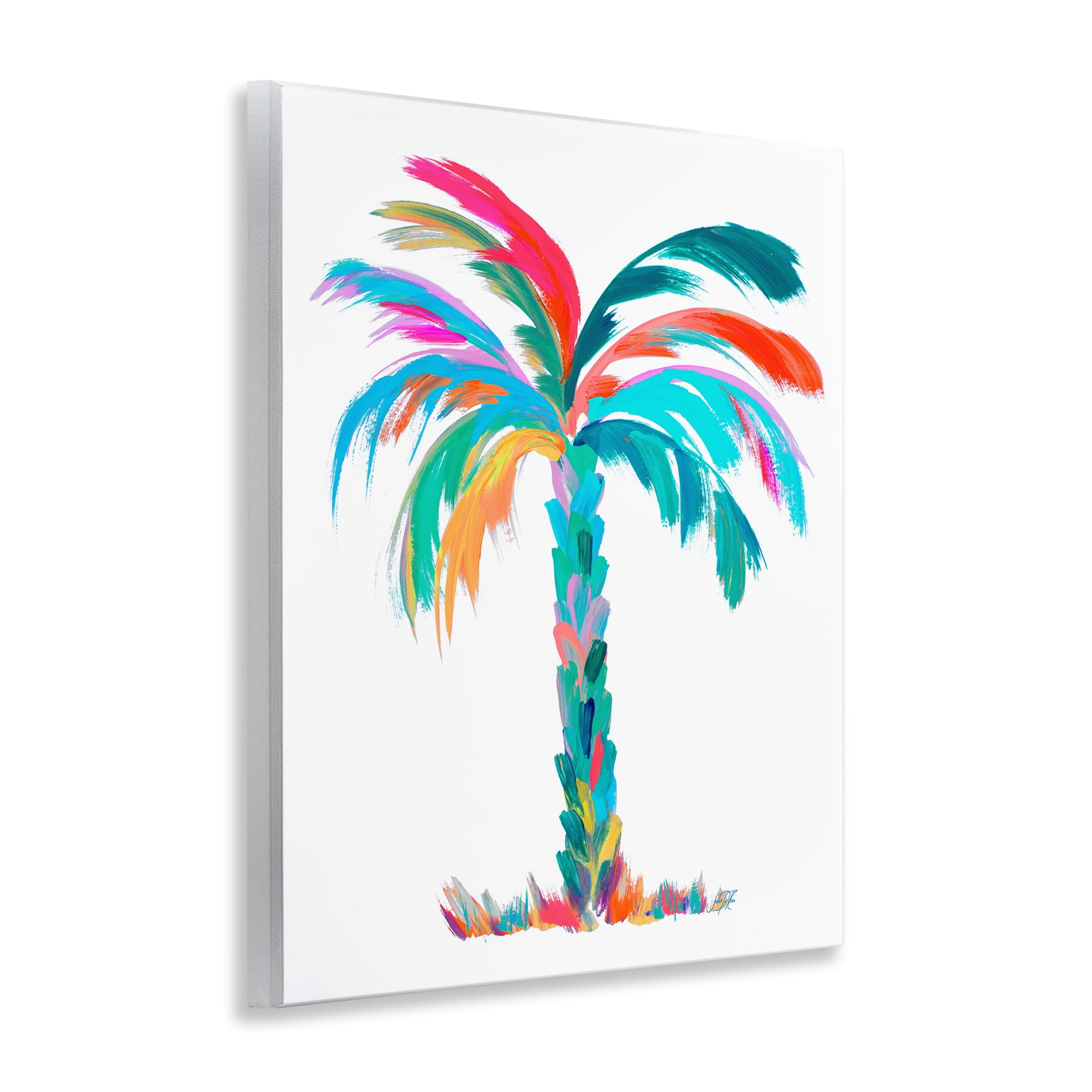Stupell Industries Vivid Palm Tree Botanical & Floral Painting Unframed Art Print Wall Art, 11 x 14