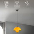 thumbnail image 3 of Ilios Innova | Lámpara Colgante Redonda Amarilla Estilo Panton para Sala y Comedor, Moderna de Techo con Luz LED Cálida, Altura Ajustable y Aluminio Resistente., 3 of 9