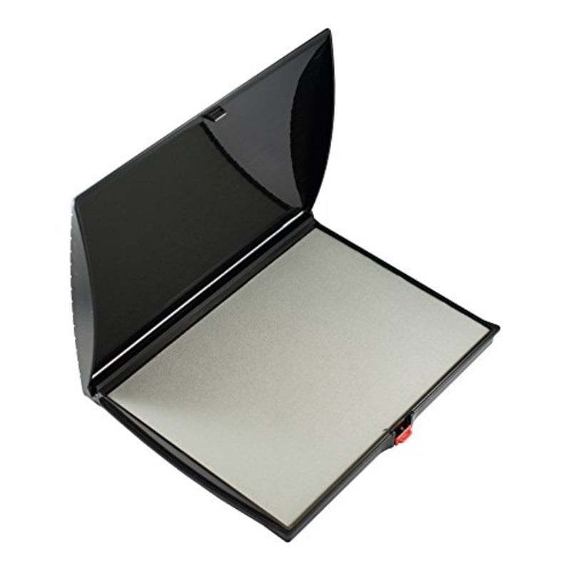Supply360 Shiny S4 Felt Stamp Pad - Large 5x7 Inch Black Ink Pad With Plastic Cover For Crisp Impressions 1 thumbnail image