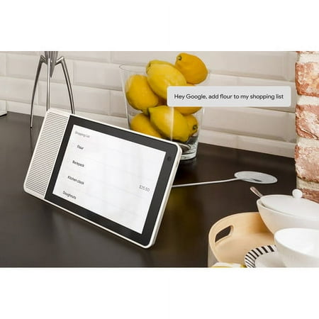 Lenovo - 8" Smart Display with Google Assistant - White Front/Gray Back