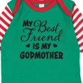thumbnail image 4 of Inktastic My Best Friend is My Godmother with Hearts Boys or Girls Long Sleeve Baby Bodysuit, 4 of 5