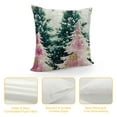 thumbnail image 4 of SHANXI  Pink Christmas Tree Merry Christmas Throw Pillow Cover, Pink Christmas Cushion Case Decoration for Sofa Couch 18x18in, 4 of 5