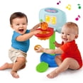 thumbnail image 1 of Basketball Hoop for Kids Toddlers 18m-3y, Infant 2 in 1 Adjustable Sports Toy Set, Baby Interactive Learning Toy, with Light and Music, Indoor Basketball Game, Battery Include, 1 of 6