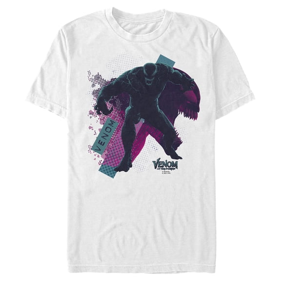 Men's Marvel Venom: Let There be Carnage Blue and Purple Retro  Graphic Tee White Medium