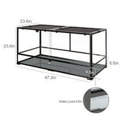 REPTI ZOO 120 gallon Black Knock Down Reptile Glass Terrarium