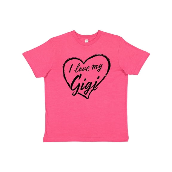 Inktastic I Love My Gigi in Black Chalk Heart Youth T-Shirt