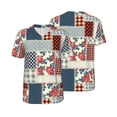 thumbnail image 3 of Daiia Patchwork In Country Style Mens Baseball Jersey Button Down Shirts Short Sleeve Sports Uniforms-X-Large, 3 of 9