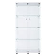 thumbnail image 5 of Lighted Two Door Glass Cabinet Glass Display Cabinet with 4 Shelves, White, 5 of 5