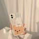 thumbnail image 4 of Funda transparente TUNC para iPhone 13 Pro Max con diseño de oso de conejo 3D, 4 of 5