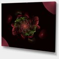 thumbnail image 2 of Dark Purple Rounded Fractal Flower - Floral Canvas Art Print, 2 of 3