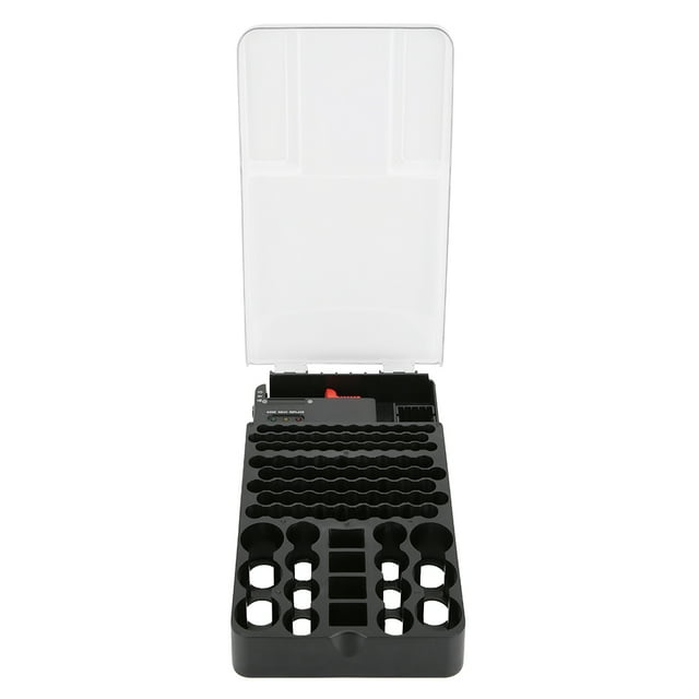 Contenedor de batería, caja de almacenamiento de batería multifuncional de 104 rejillas, soporte de batería diseñado para profesionales