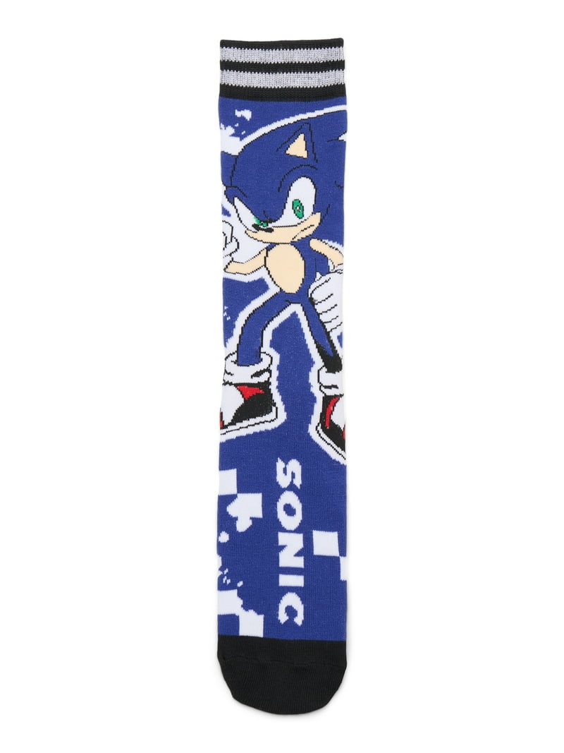 Sonic the Hedgehog Men's Crew Socks, 6-Pack, Shoe Sizes 8-12