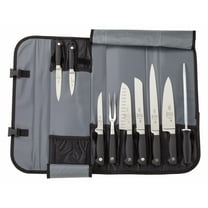 Mercer Culinary Genesis 10-Piece Forged Knife Set with Case, Steel/Black