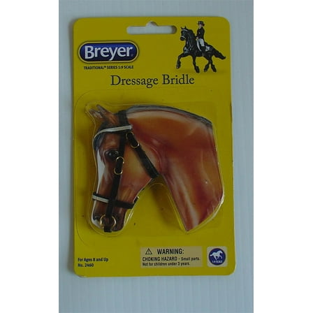 Breyer Horses Traditional Size Dressage Bridle Black Leather #2460