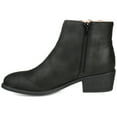thumbnail image 3 of Journee Womens Jayda Inside Zip Stacked Heel Booties, 3 of 10