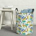 thumbnail image 5 of Goofa Summer Leopard Printed Circular Hamper,Laundry Basket with Handles,Storage Baskets Foldable,Large Capacity Laundry Hamper-Small, 5 of 8