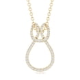 thumbnail image 3 of Rosec Jewels Lab Grown Diamond Infinity Knot Necklace with Chain - Ready to Gift Diamond Pendant for Anniversary, 10K Yellow Gold, 3 of 7