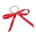 thumbnail image 1 of Tobilleras de cadena de cinta Zulema Rojo, 1 of 8