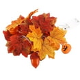 thumbnail image 2 of Vrorvz Halloween Maple Leaf Pumpkin Light String Decor for Indoor Outdoor with Warm Led Lights Suit for Home Window Table Party Decorations 78.7in Orange, 2 of 5