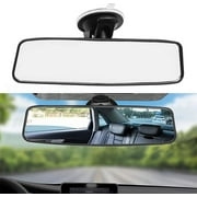 Vkinman Rear View Mirror, Adjustable Car Interior Rear View Mirror Car Seat Child Safety Mirror for Universal Cars Trucks SUV-9.64 x 2.6 inch (White)