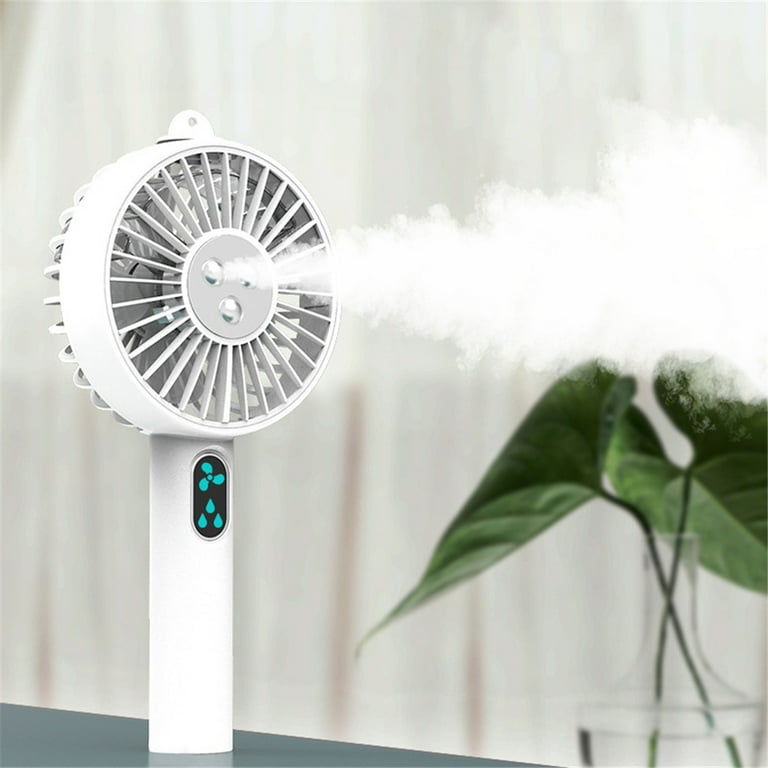 Portable Rechargeable Handheld Misting Fan - Battery Operated Mini Face  Steamer for Travel & Outdoors