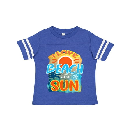 

Inktastic Summer I Love Beach and Sun Palm Tree Design Gift Toddler Boy or Toddler Girl T-Shirt