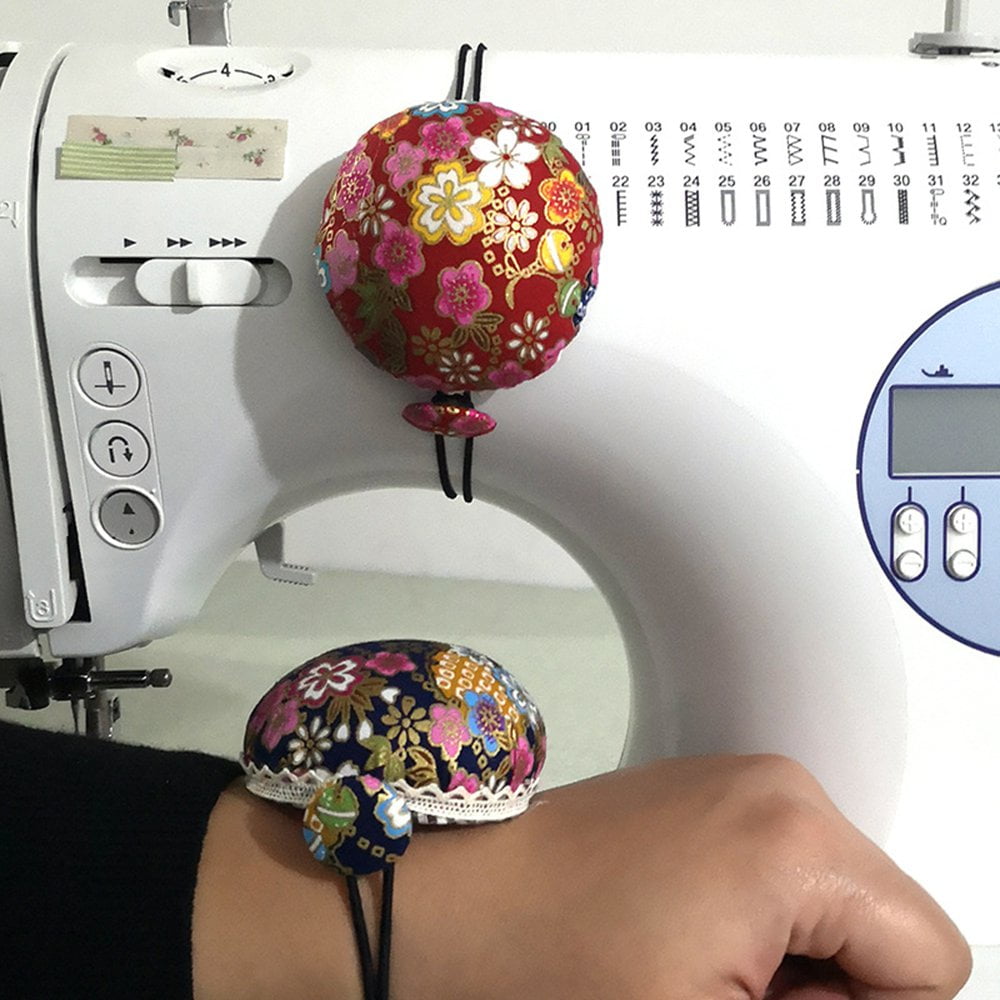 Mini Round Wrist Sewing Pin Cushion Sewing Machine Hand Hanging Pin