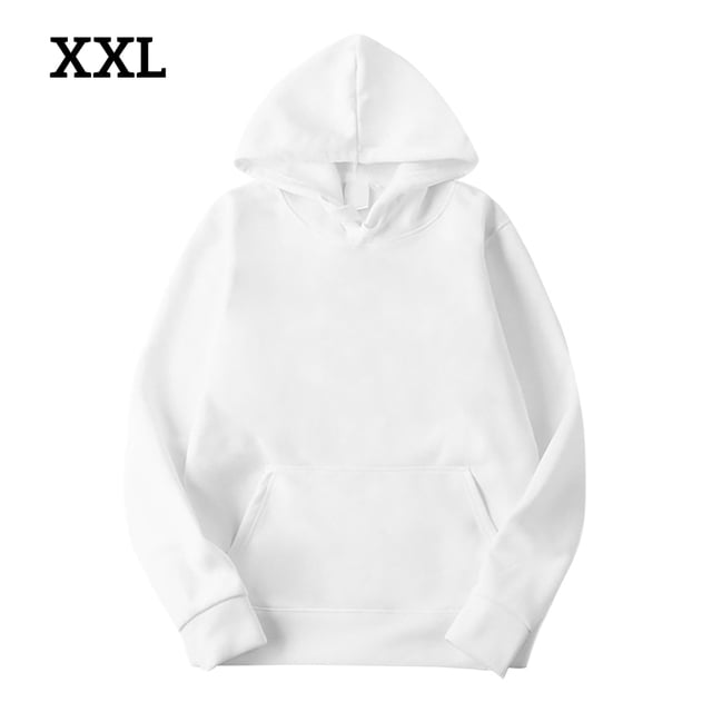 Sudadera con capucha Sudadera con capucha unisex de algodón Sudadera con capucha que absorbe el sudor Sudadera con capucha, Blanco, XXL Vogacara AP000776-49