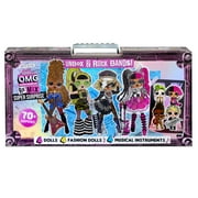 LOL Surprise OMG Remix Super Surprise With 70+ Surprises Including 4 Fashion Dolls And 4 Dolls (Sisters), Rock Instruments That Really Play Music, Boom Box Packaging, Rock Band Accessories Ages 4+