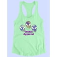 thumbnail image 3 of Alien Cosmic Approval Racerback Tank Women -Smartprints Designs, Female Large, 3 of 4