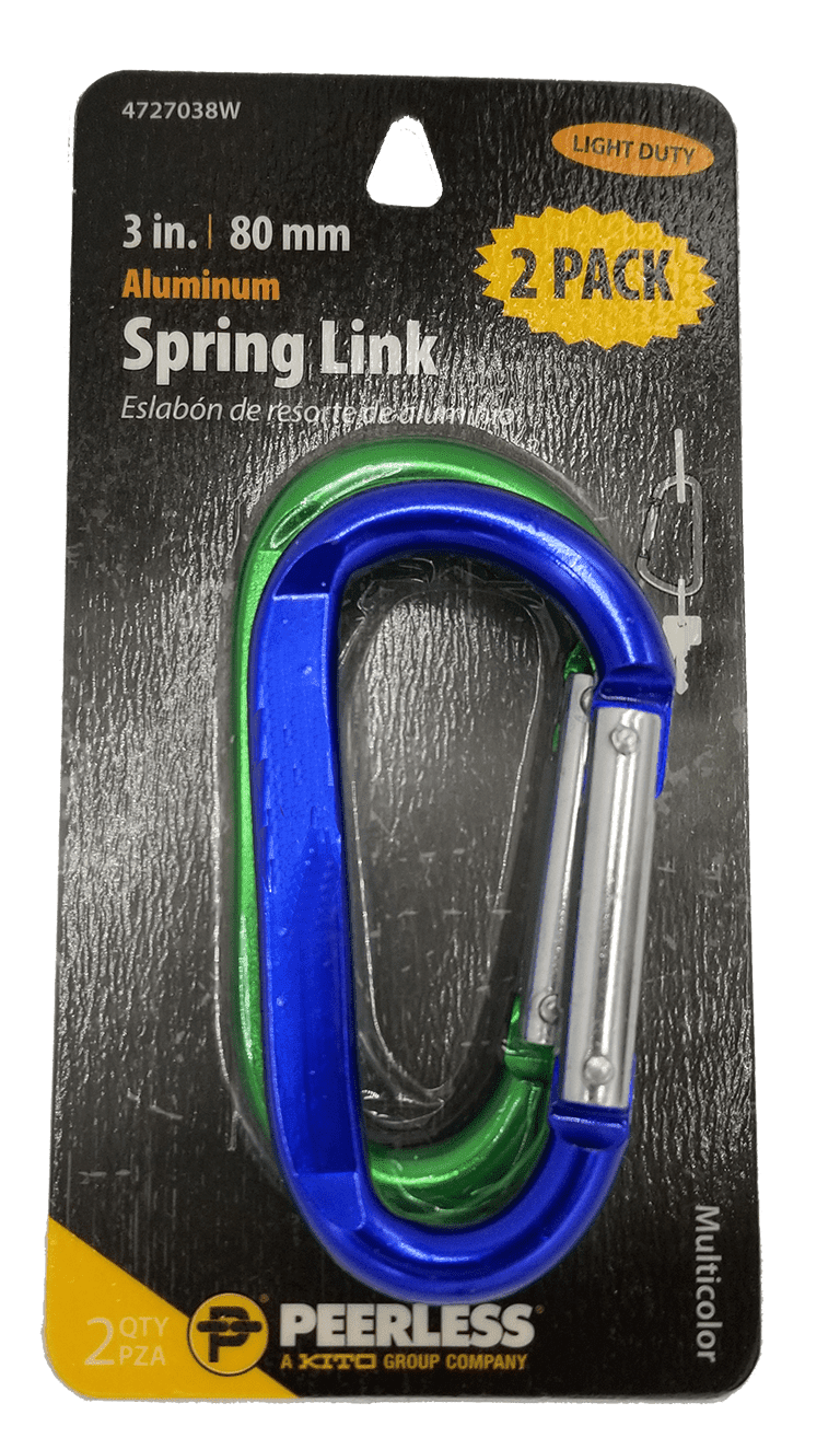 Peerless Chain 2-Pack 3 In. Aluminum Spring Link, #4727038W