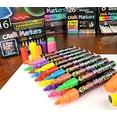 thumbnail image 4 of 16 Fluorescent Neon Chalk Markers UV Glow in the Dark - Double Pack of Extra Fine and Medium Tip Liquid Chalk Pens, 4 of 4