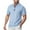 Light Blue, variant on hoksml Business Casual Shirts for Men, Summer Elasticity Casual Loose Zipper Lapel Short Sleeve Top Solid Color Collared Polos T Shirt Classic Golf Shirts