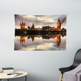 thumbnail image 1 of Urban Tapestry, Surreal Evening at Big Ben London Historical Architecture British Town UK Scene, Wall Hanging for Bedroom Living Room Dorm Decor, 60W X 40L Inches, Cinnamon Grey, by Ambesonne, 1 of 2